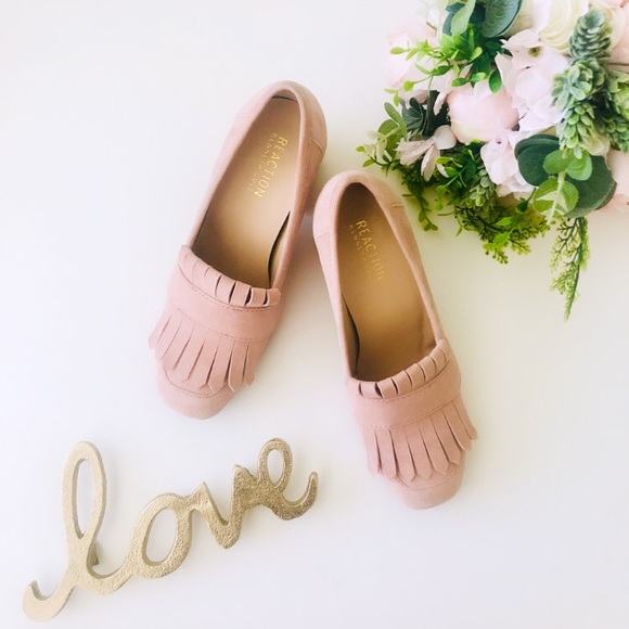 Kenneth Cole Reaction Shoes - Kenneth Cole Block Heel Fringe Loafers